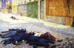Maximilien Luce A Paris Street in May 1871(The Commune) china oil painting image